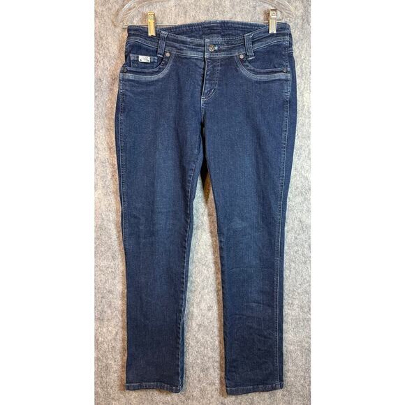 Kuhl Womens Thermik Straight Leg Denim Blue Jeans Style 6255 - Size 8 Short - Picture 1 of 10